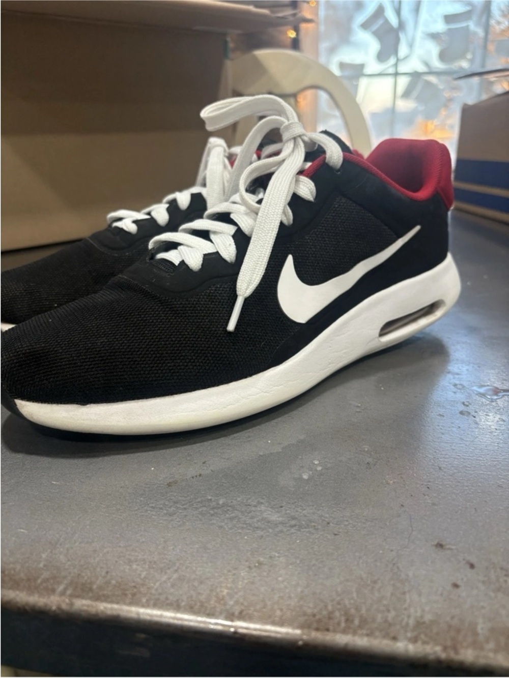 NIKE AIR MAX MODERN ESSENTIAL Men's Size 12 Running Trainers Gym Casual Black